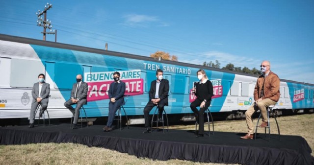 Marisa Fassi presentó junto a Massa el Tren Sanitario que recorrerá