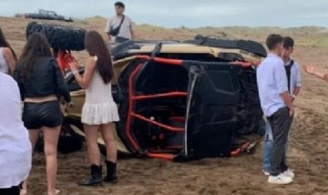 Una fiesta en la playa casi termina en tragedia: atropelló a tres personas con un UTV