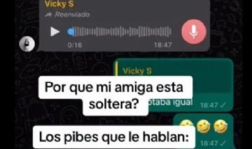 "Por qué mi amiga está soltera", bromeó la chica que compartió el audio de WhatsApp que no tardó en generar risas.