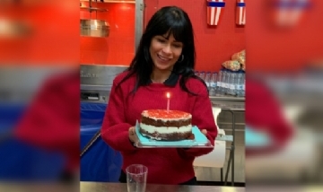 Cecilia festejando su cumple en Costa Rica.