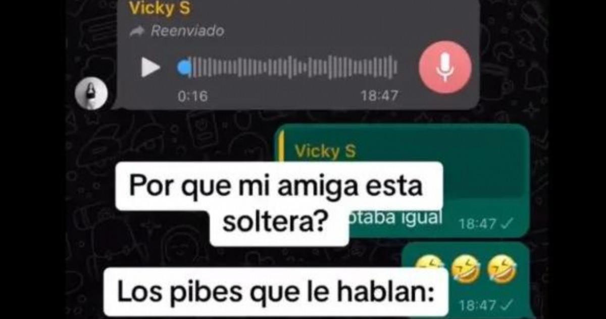 "Por qué mi amiga está soltera", bromeó la chica que compartió el audio de WhatsApp que no tardó en generar risas.